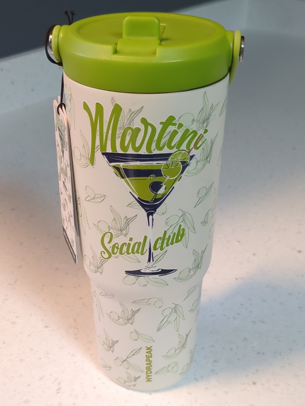 Martini Social Club Green Limited Edition Artisan Travel Tumbler Hydrapeak NWT